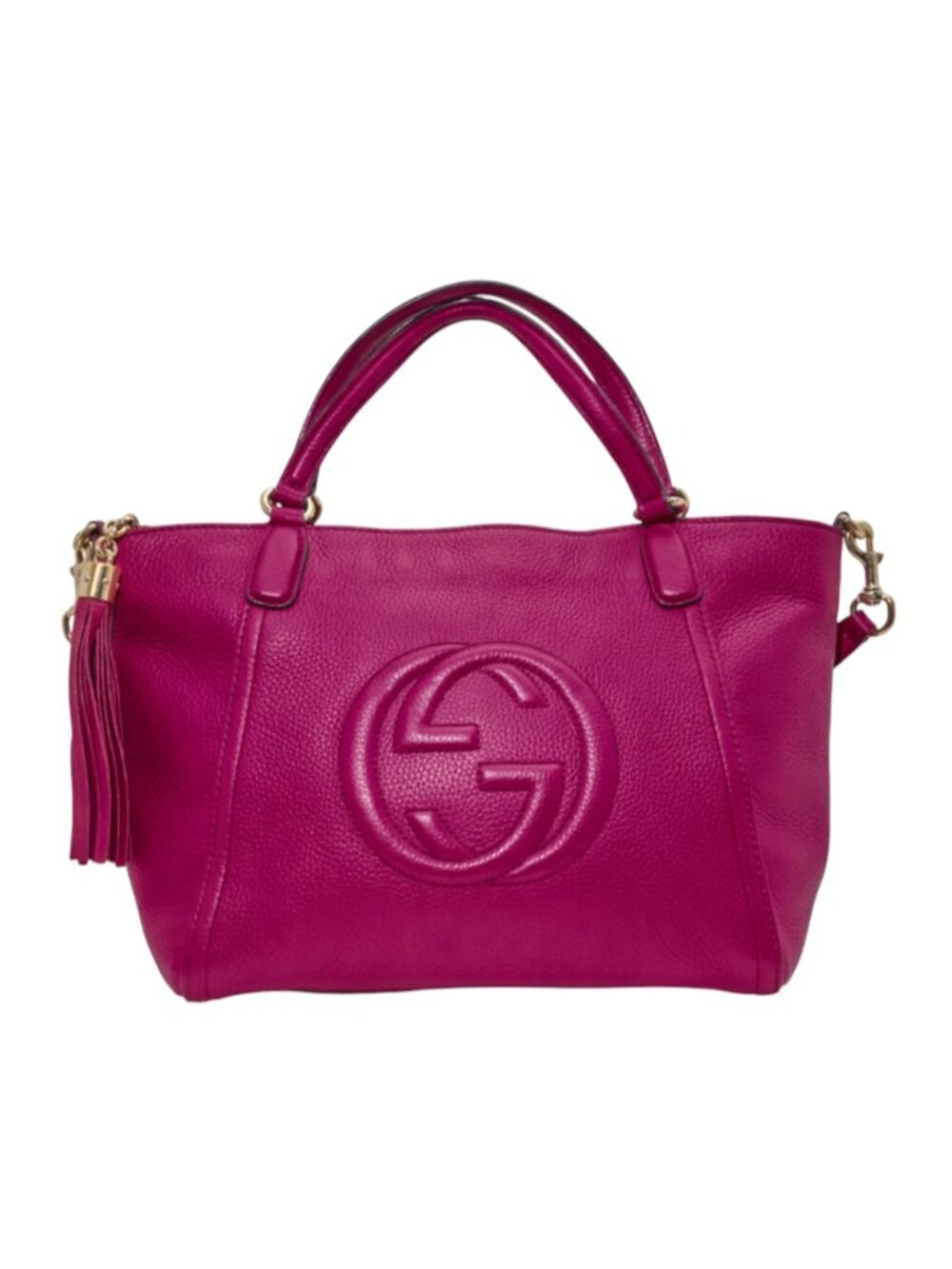 Gucci Interlocking G Soho Cellarius Small Pebbled Calfskin Leather
